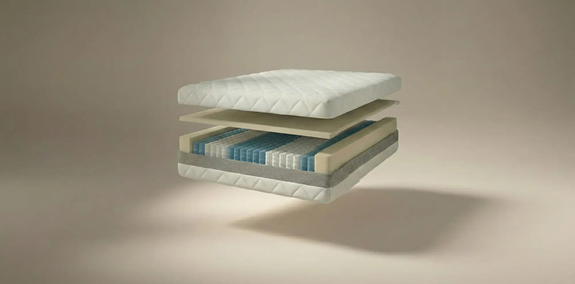 Explosionsdarstellung von der Superior Federkernmatratze 1000 mit 25cm Höhe